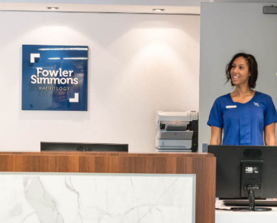 Office Lobby with a Receptionist | Medical Imaging Clinic Near Me | Fowler Simmons Radiology