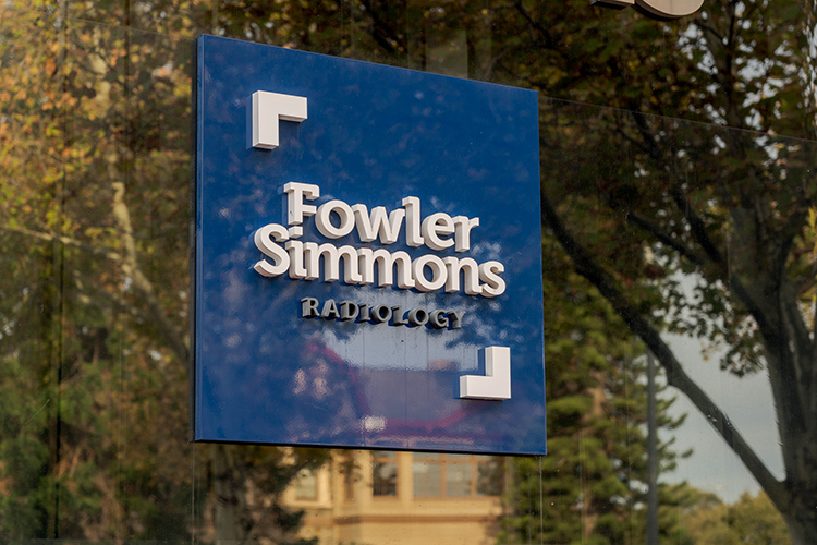 Fowler Simmons Radiology clinic signage displayed at the practice location